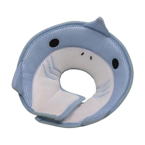 Elisabethanisches verstellbares Halsband für Haustiere, Hunde, Kegel, Genesungshalsband, Anti-Bissschutz, medizinischer Halsring, Haustierzubehör (Blau, M) von ESMENATZLS