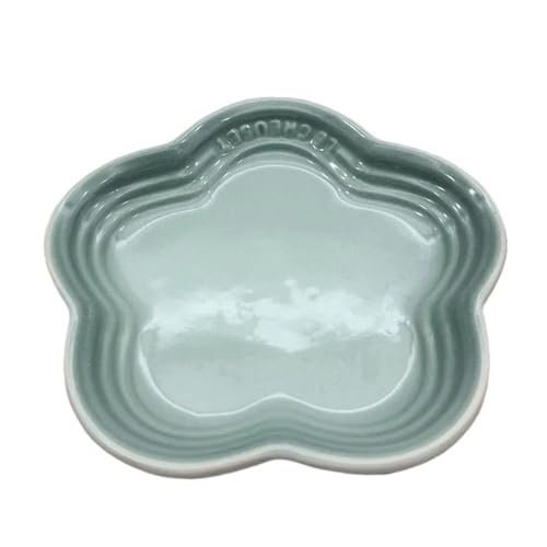 Erhöhter Futternapf für Katzen, extra großer Futternapf aus Keramik, erhöhter Futternapf gegen Erbrechen, 14 cm, Blau von ESMENATZLS