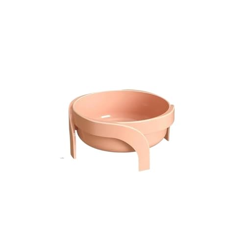 Erhöhter Katzennapf, erhöhter Futternapf, Schnurrhaarfreundlich, mit 4 Beinen, stapelbar, breit, Katzennapf, langlebig, Haustier-Futterzubehör (Weiß / Rosa) von ESMENATZLS