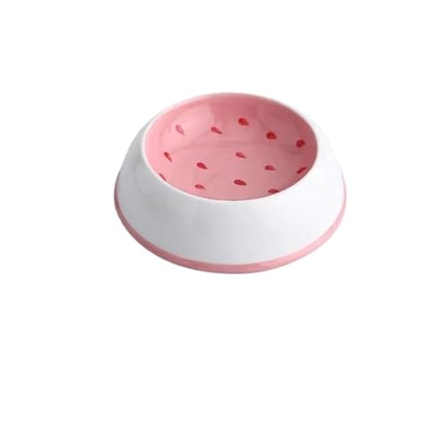 Niedliche Designs Keramiknapf für kleine Hunde, Wassermelonen-Erdbeer-Form, bunt, Erdbeerschale (Erdbeerschale) von ESMENATZLS