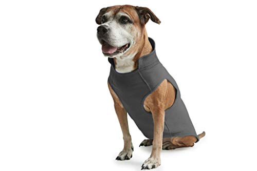 ESPAWDA Everyday Adventurer Weiche Stretch Warm Fleece Pull-Over Dog Jacket Vest Coat for Small Dogs, Medium Dogs and Big Dogs with Leash Attachment (Small, City Grey) von ESPAWDA