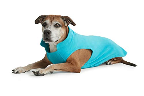 ESPAWDA Everyday Adventurer Weiche Stretch Warm Fleece Pull-Over Dog Jacket Vest Coat for Small Dogs, Medium Dogs and Big Dogs with Leash Attachment (Small, Surf Blue) von ESPAWDA