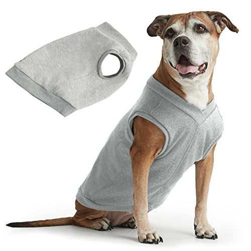 ESPAWDA Lässige Stretch Komfort Baumwolle Hund Sweatshirt Pullover Weste für kleine Hunde, mittelgroße Hunde, große Hunde (2X-Large, Coyote Grey) von ESPAWDA