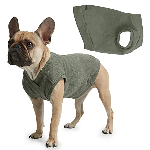 ESPAWDA Lässige Stretch Komfort Baumwolle Hund Sweatshirt Pullover Weste für kleine Hunde, mittelgroße Hunde, große Hunde (X-Small, Olive) von ESPAWDA