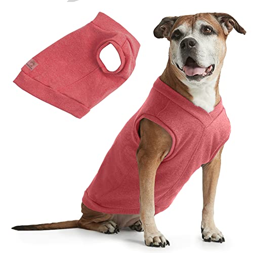 ESPAWDA Lässiger Stretch-Komfortpullover aus Baumwolle für kleine Hunde, mittelgroße Hunde, große Hunde (klein, feuerhydrantrot) von ESPAWDA