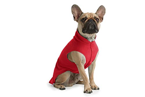 ESPAWDA Weiche und kuschelige Stretch-Fleece-Pull-Over Dog Vest Sweater Jacke für kleine Hunde, mittelgroße Hunde, große Hunde (2 Large, Fire Hydrant Red) von ESPAWDA