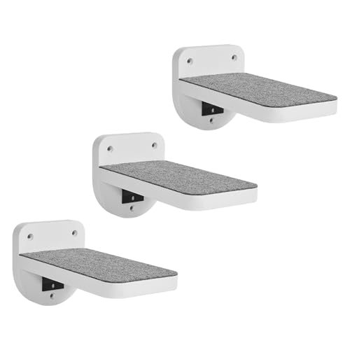 ESPETS Set mit 3 weißen Holz-Katzenstufen für die Wand – Wandmontierte Katzentreppe Regale, Katzenkletterleiter, Katzenregal und Sitzstangen für die Wand – hält bis zu 13,6 kg ESPETS Set mit 3 weißen Holz-Katzenstufen für die Wand – Wandmontierte Katzentreppe Regale, Katzenkletterleiter, Katzenregal und Sitzstangen für die Wand – hält bis zu 13,6 kg von ESPETS