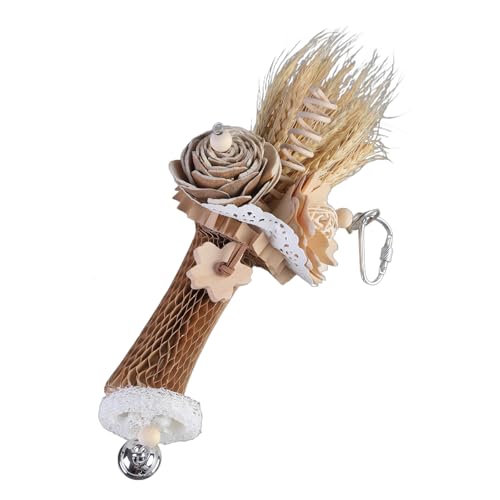 ESTCNK Kauspielzeug für kleine Haustiere, zum Aufhängen, Kauspielzeug, zum Zähneknirschen, Blume, Papageien, Sittiche, Vogel für Nymphensittiche, konure Zähne von ESTCNK