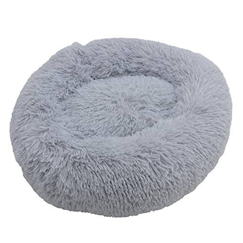 ESTEXO Hundebett Hundekissen Hundekorb Haustierbett Katzenbett Tierbett Plüsch Hundesofa Kissen Grau 50x50x16 cm von ESTEXO