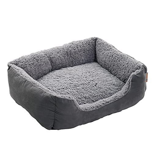 ESTEXO Hundebett Hundekissen Hundekorb Haustierbett Tierbett Hundesofa Dunkelgrau/Grau 75x60x19 cm von ESTEXO