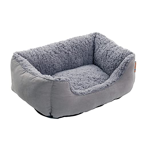 ESTEXO Hundebett Hundekissen Hundekorb Haustierbett Tierbett Hundesofa Hellgrau/Grau 75x60x19 cm von ESTEXO