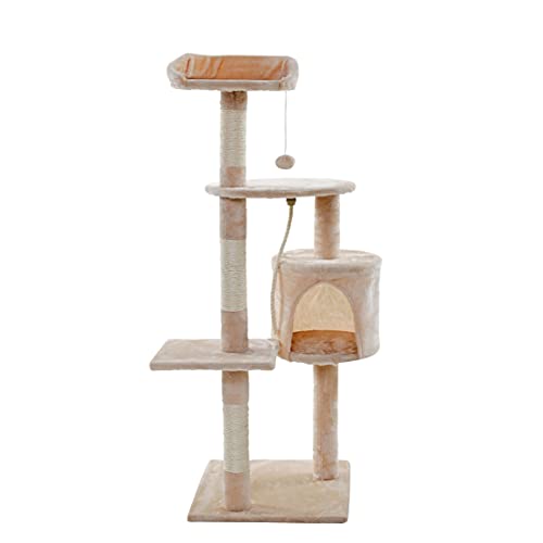 ESTEXO Katzenkratzbaum Kratzbaum Katzenbaum 112 cm Spielbaum XL Kletterbaum für Katzen Kratzmöbel Spielmöbel Beige ESTEXO Katzenkratzbaum Kratzbaum Katzenbaum 112 cm Spielbaum XL Kletterbaum für Katzen Kratzmöbel Spielmöbel Beige von ESTEXO
