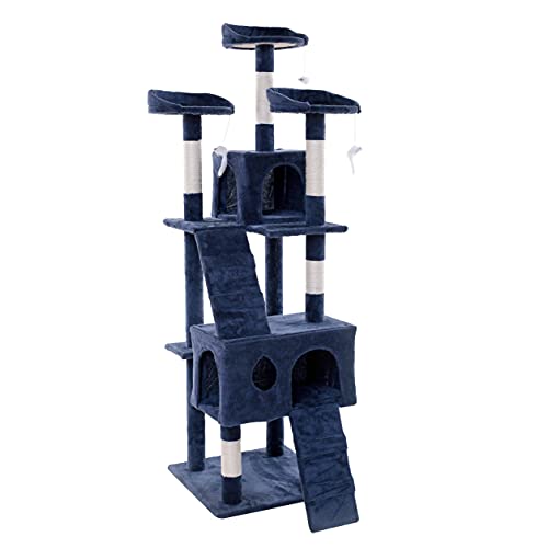 ESTEXO Katzenkratzbaum Kratzbaum Katzenbaum 170 cm XXL Spielbaum Kletterbaum für Katzen Kratzmöbel Spielmöbel Dunkelgrau ESTEXO Katzenkratzbaum Kratzbaum Katzenbaum 170 cm XXL Spielbaum Kletterbaum für Katzen Kratzmöbel Spielmöbel Dunkelgrau von ESTEXO