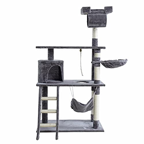 ESTEXO Katzenkratzbaum Kratzbaum Katzenbaum Spielbaum XXL Kletterbaum für Katzen Kratzmöbel Spielmöbel Hellgrau ESTEXO Katzenkratzbaum Kratzbaum Katzenbaum Spielbaum XXL Kletterbaum für Katzen Kratzmöbel Spielmöbel Hellgrau von ESTEXO