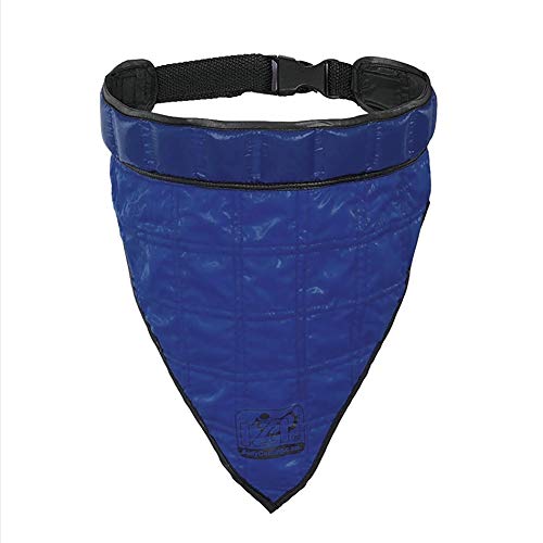 IZIPET Hunde Kühlhalstuch, Hundehalsband mit Kühlfunktion, Hydrogel zur Kühlung, Schnappverschluss, Halsband Blau M von ESTEXO
