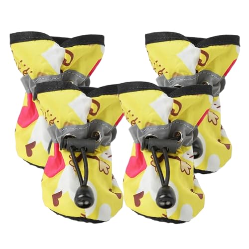 ESTINTENG Sommer Atmungsaktive Hundeschuhe Set von 4 Bären Haustiere saisonale Schuhe Set von Sommer Wasserdichte Regenschuhe Gelb Affenschuhe Zwei ESTINTENG Sommer Atmungsaktive Hundeschuhe Set von 4 Bären Haustiere saisonale Schuhe Set von Sommer Wasserdichte Regenschuhe Gelb Affenschuhe Zwei von ESTINTENG