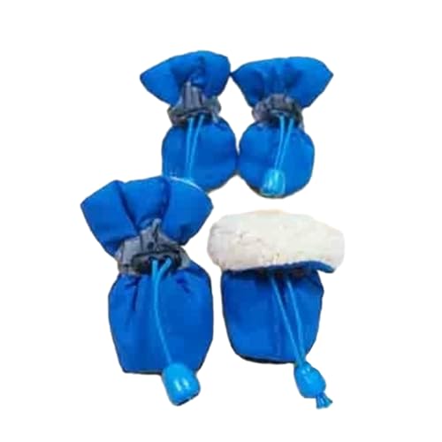 Rutschfeste Haustier-Schuhabdeckung für Welpen, Welpen, wasserdicht, Blaue Baumwollschuhe, 5 Stück Rutschfeste Haustier-Schuhabdeckung für Welpen, Welpen, wasserdicht, Blaue Baumwollschuhe, 5 Stück von ESTINTENG