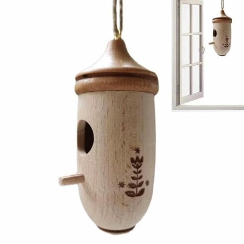Hölzernes Kolibri-Haus Wildvogel für den Außenbereich, hängende Futterstation für den Außenbereich, Garten, Hof, Dekoration, Schwalbe, Spatzen, Nistung von ESUKAR