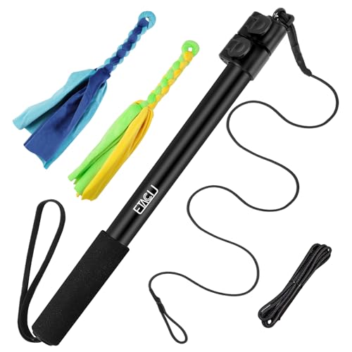 ETACCU Reizangel für Hunde, Reizangel-Hunde Große Hunde & Kleine, Hundespielzeug Ausziehbar, 103cm Flirt Pole mit Hunde Seil Spielzeug von ETACCU