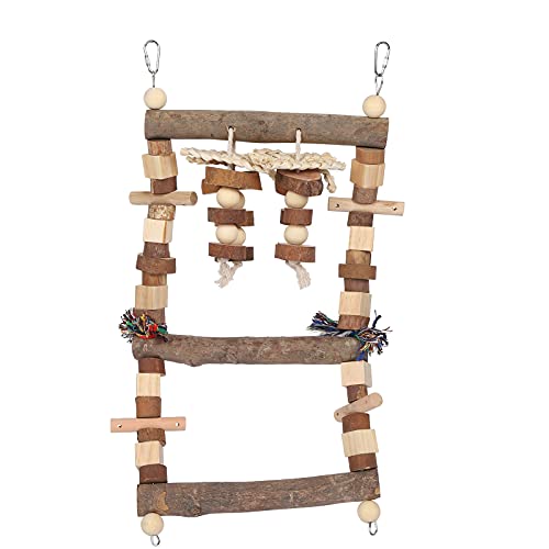 Bird Swing Chew Toy Sturdy Log Bird Naging Spielzeug für die Papagei Leiterbrücke von ETAINGYEUN