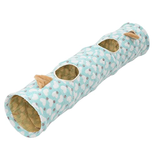 Cat Plush Tunnel Spielzeug Faltbarer Katzentunnel mit Ball großer Raumdesign für kleine Haustiere geeignet (Liebesohrstil) von ETAINGYEUN