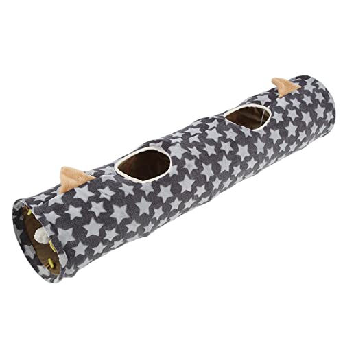 Cat Plush Tunnel Spielzeug Faltbarer Katzentunnel mit Ball großer Raumdesign für kleine Haustiere geeignet (Sternohrstil) von ETAINGYEUN