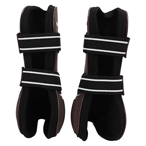 ETAINGYEUN Bein Protektoren Pu Shell elastische Schutz Reitstiefel für Reiter (Braune Vorderbeine XL) von ETAINGYEUN