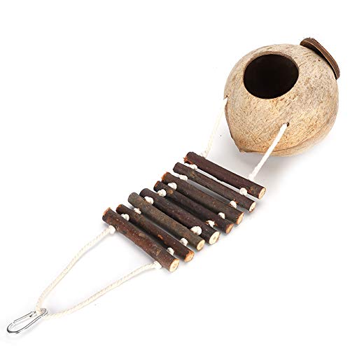 ETAINGYEUN Bird Nest Hamster Zucht Nest Leiter Kokosnussschale verstecktes Spielzeughaus geeignet für Vögel und kleine Haustiere ETAINGYEUN Bird Nest Hamster Zucht Nest Leiter Kokosnussschale verstecktes Spielzeughaus geeignet für Vögel und kleine Haustiere von ETAINGYEUN