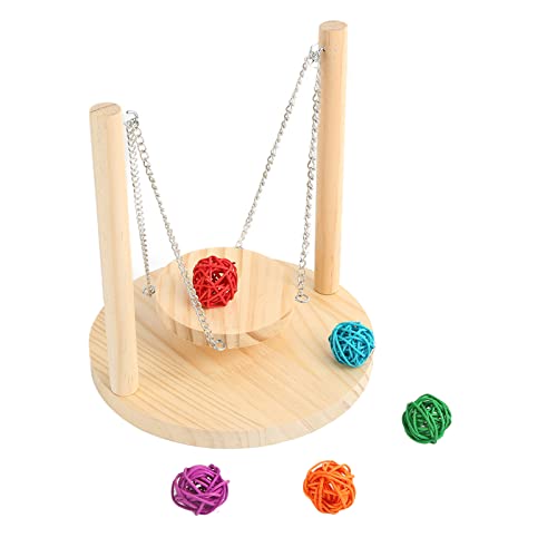 ETAINGYEUN Hamster -Schwungspielzeug Holzschwung Set Training Spielzeug für kleine Nagetiere und Vögel ETAINGYEUN Hamster -Schwungspielzeug Holzschwung Set Training Spielzeug für kleine Nagetiere und Vögel von ETAINGYEUN