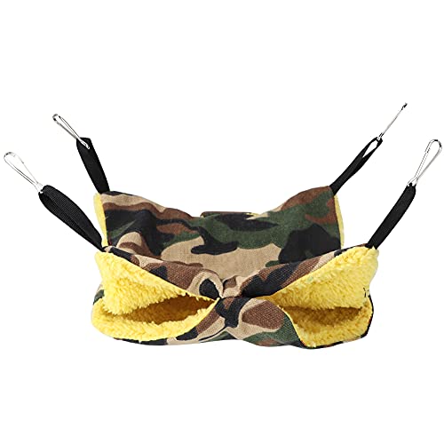 ETAINGYEUN Haustier Hängematte Komfortable warme Ruhe Fleck Hängematte geeignet für kleine Haustiere Camouflage Pfirsich Herz (20 * 20 cm, Tarnung) von ETAINGYEUN