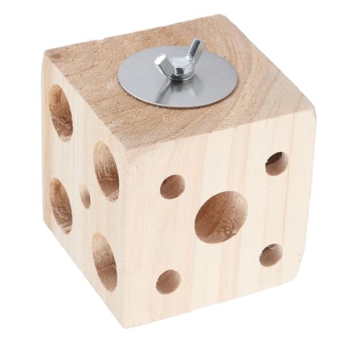 ETAINGYEUN Holz Vogel Bausteine ​​Spielzeug sicher kaubarer Liebe Vogel Fitness Pinewood (7cm) von ETAINGYEUN