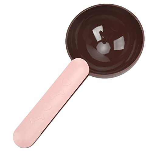ETAINGYEUN Hundefutterlöffel Multifunktionales Haustier Futter Schaufel Versiegelungsclip Haustierkatzen und Hunde (Pink Coffee) von ETAINGYEUN