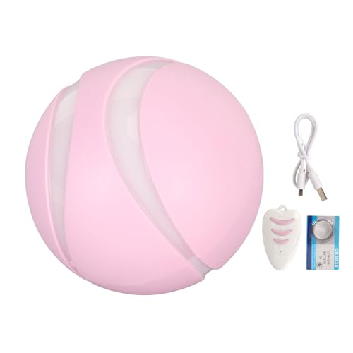 ETAINGYEUN Interaktives Hunde Ball Spielzeug LED-Licht Fernbedienung USB wiederauf ladbare automatische rollende Kugel für Hunde und Katzen von ETAINGYEUN