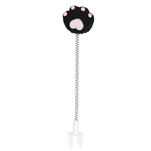 ETAINGYEUN Katze Elastic Federspielzeug Interaktiver Katzen Teaser Stick Metall Draht Pet Cat Teaser -Spielzeug geeignet zum Spielen geeignet (Cat's Claws Black) von ETAINGYEUN