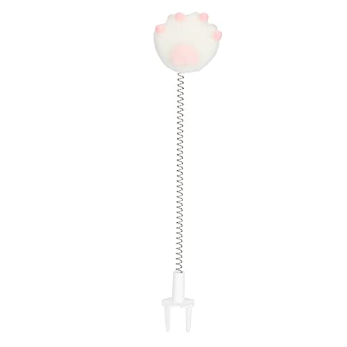 ETAINGYEUN Katze Elastic Federspielzeug Interaktiver Katzen Teaser Stick Metall Draht Pet Cat Teaser -Spielzeug geeignet zum Spielen geeignet (Cat's Claws White) von ETAINGYEUN