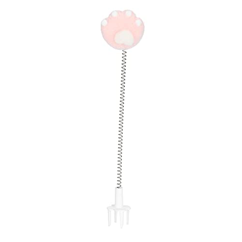 ETAINGYEUN Katze Elastic Federspielzeug Interaktiver Katzen Teaser Stick Metall Draht Pet Cat Teaser -Spielzeug geeignet zum Spielen geeignet (Cat's Claws pink) von ETAINGYEUN