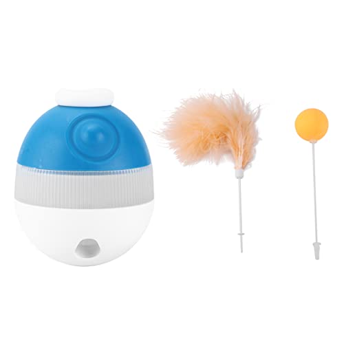 ETAINGYEUN Katzen Teaser Stick Interaktive Feder Katze Selbstheilung Linderung Langeweile Katze Teaser Stick Haustierkatze Spielzeug (Blau) von ETAINGYEUN