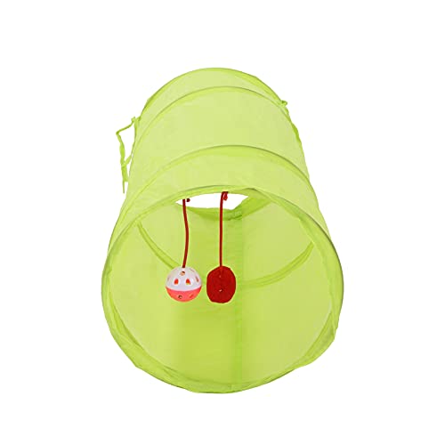 ETAINGYEUN Katzentunnel Interaktives Spielzeug verbundenes Spiel faltbares stabiles Innenpet -Polyester -Material (Fluoreszierendes Grün) von ETAINGYEUN