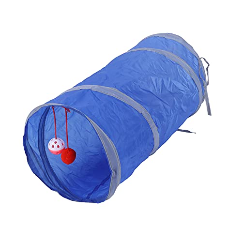 ETAINGYEUN Katzentunnel Interaktives Spielzeug verbundenes Spiel faltbares stabiles Innenpet -Polyester -Material (Königsblau) von ETAINGYEUN