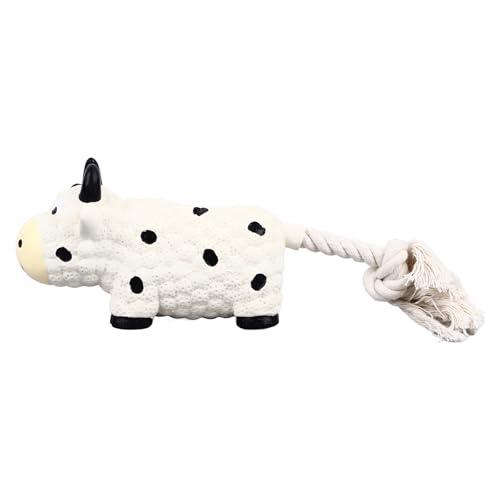 ETAINGYEUN Latex-Hundespielzeug, interaktives Welpenspielzeug für kleine und mittlere Hunde, 3-Pack-Hundespielzeugset (Kuh) von ETAINGYEUN