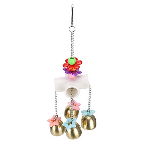 ETAINGYEUN Niedlicher Papagei Spielzeug Bird Play Biss Hanging Bell Cage Accessoires Bunte helle Metallplastik -Haken Dekoration Vogel Wohnraum Fügen Sie Spaß zu von ETAINGYEUN