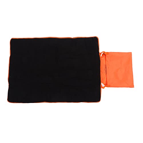 ETAINGYEUN Outdoor tragbare Haustiermatte für mittel- und große Hunde während des Reiseberechtscampings geeignet (Orange mit schwarzen Polyesterschicht) von ETAINGYEUN