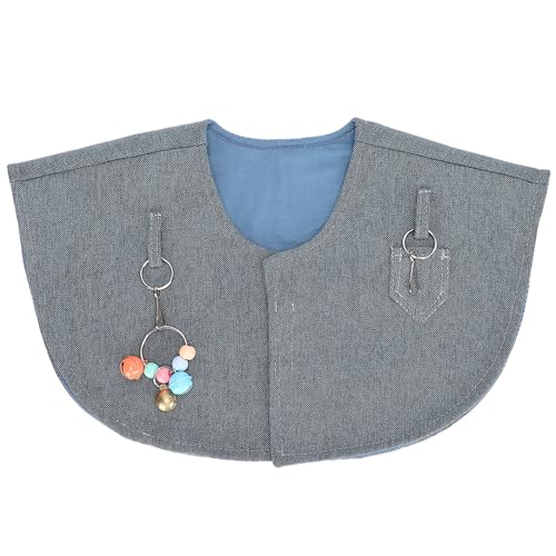 ETAINGYEUN Papageientraining Schulter Cape Protective Rahmen Anti-Kratzer-Fußkettchen-Schulterpolster-Windel Cape (zufällige Farbglocken-Anhänger) für Vogelhalter von ETAINGYEUN