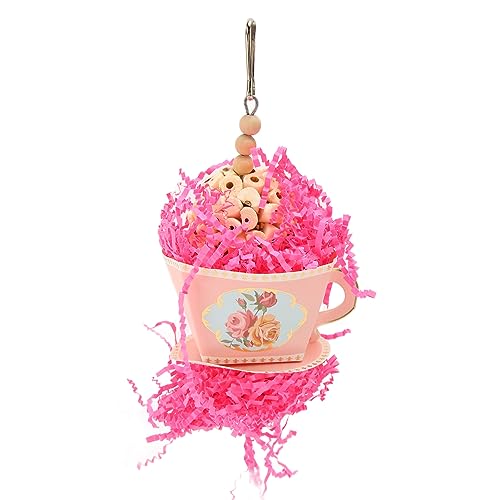 ETAINGYEUN Papageifutter Futtersuche Spielzeug für Vogelkäfig Vogel Futtersuche Hängende Spielzeug für Sittiche Cockatiels Conures Brudgie (Rosa) von ETAINGYEUN