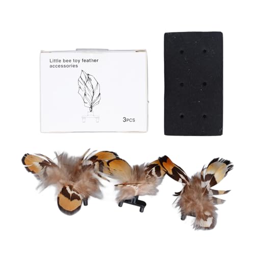 ETAINGYEUN Pet Feather Toys Interactive Cat Feather Toy fördert Energie und Bewegung für alle Haustiere, die geeignet sind (Schwarz) von ETAINGYEUN