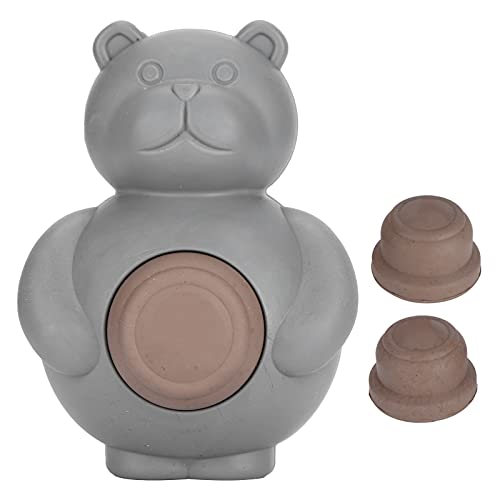 ETAINGYEUN Silikonbären -Rindfleischgeschmack Haustier Kaut Spielzeughundzähne Schleifen Training Zahnwaschmaschine (Grau) von ETAINGYEUN