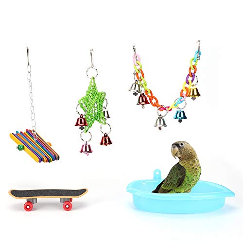 ETAINGYEUN Vogel Spielzeug Papagei Beiß Spielzeug Spielen Sicher Und Spaß Geeignet Für Vögel Holz Kunststoff Bunte Set von ETAINGYEUN