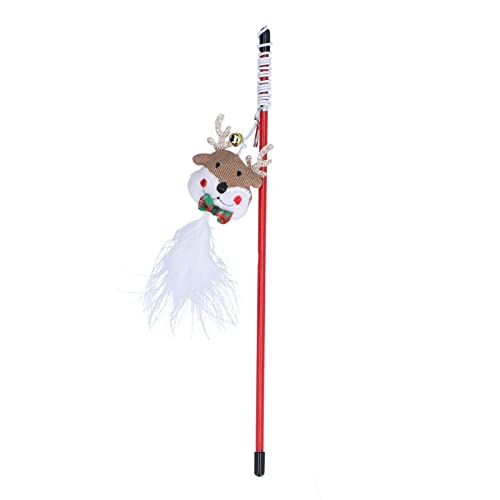 ETAINGYEUN Weihnachtselch-Serie-Katzen-Spielstick interaktives Katzen-Feder-Spielzeug mit Tumbling Attack Plastiks pielzeug ETAINGYEUN Weihnachtselch-Serie-Katzen-Spielstick interaktives Katzen-Feder-Spielzeug mit Tumbling Attack Plastiks pielzeug von ETAINGYEUN