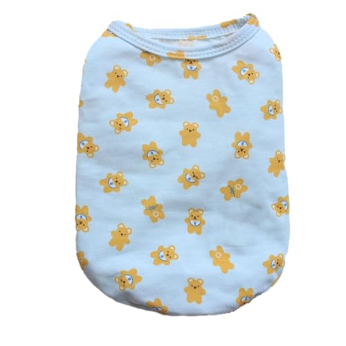 Haustier ärmelloses Weste atmungsaktives süßes Hund T-Shirt Welpe Sommer-T-Shirt für tägliche Reisepolyester geeignet (S) von ETAINGYEUN