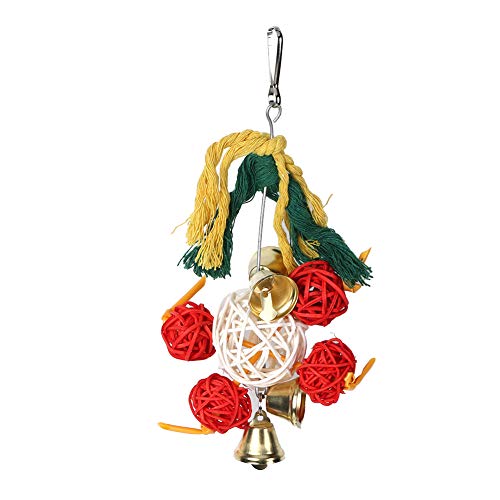 Haustierpapagei Rattan Weihnachtsspielzeug Kaut Spiel Bell Cage Dekoration Kauen des Papageien Vogel Spielzeug Bunte Gürtelhaken Haustierpapagei Rattan Weihnachtsspielzeug Kaut Spiel Bell Cage Dekoration Kauen des Papageien Vogel Spielzeug Bunte Gürtelhaken von ETAINGYEUN